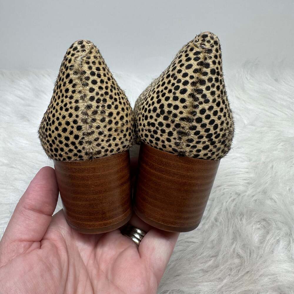 Sole Society Capra Cheetah Print Calf Hair Low Block Heel Pumps - Picture 6 of 8